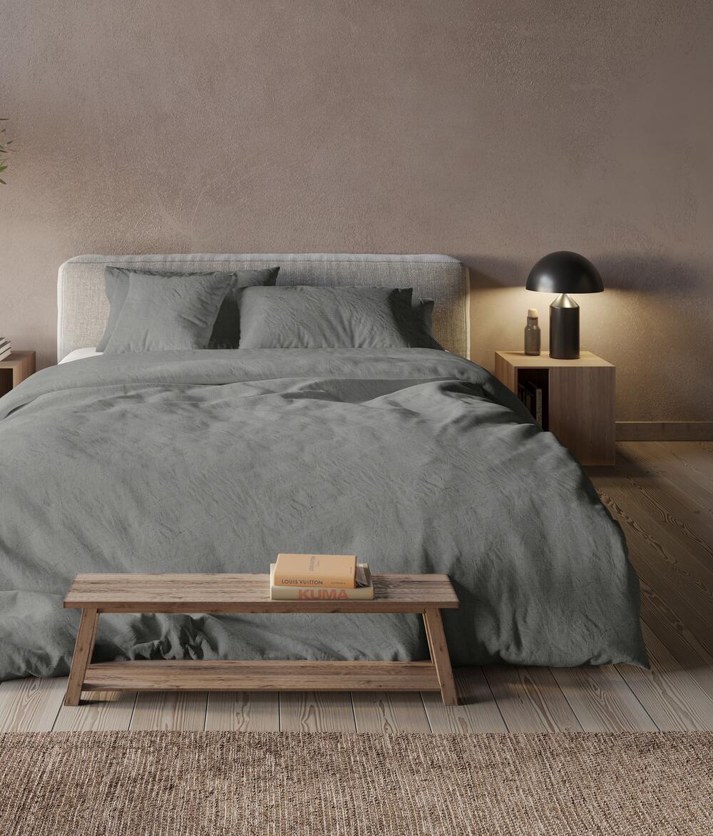 100% Euroflax linen pillowcases fitted sheet